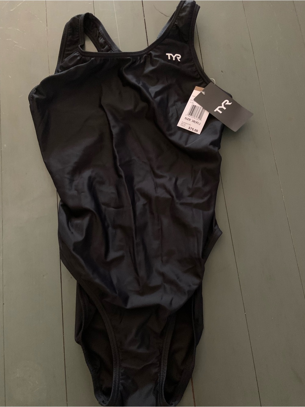 TYR Maxfit Black Women's Performance One-Piece Swimsuit-Size 38